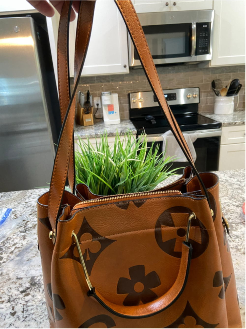 Shamrock/flower tote bag - Picture 5 of 11